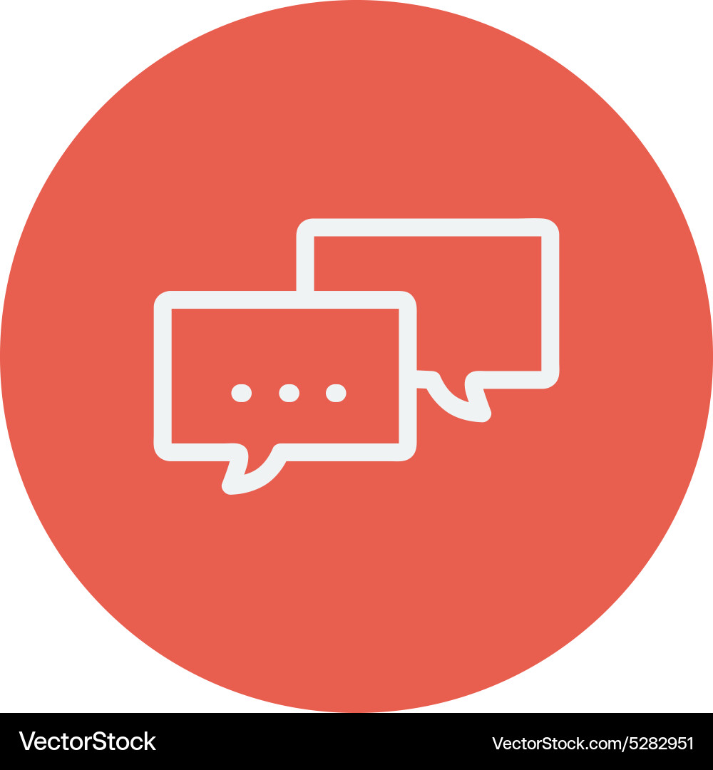 Speech bubble thin line icon Royalty Free Vector Image