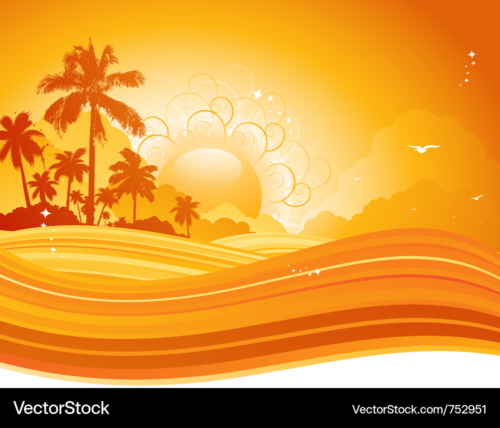 Tropical background Royalty Free Vector Image - VectorStock