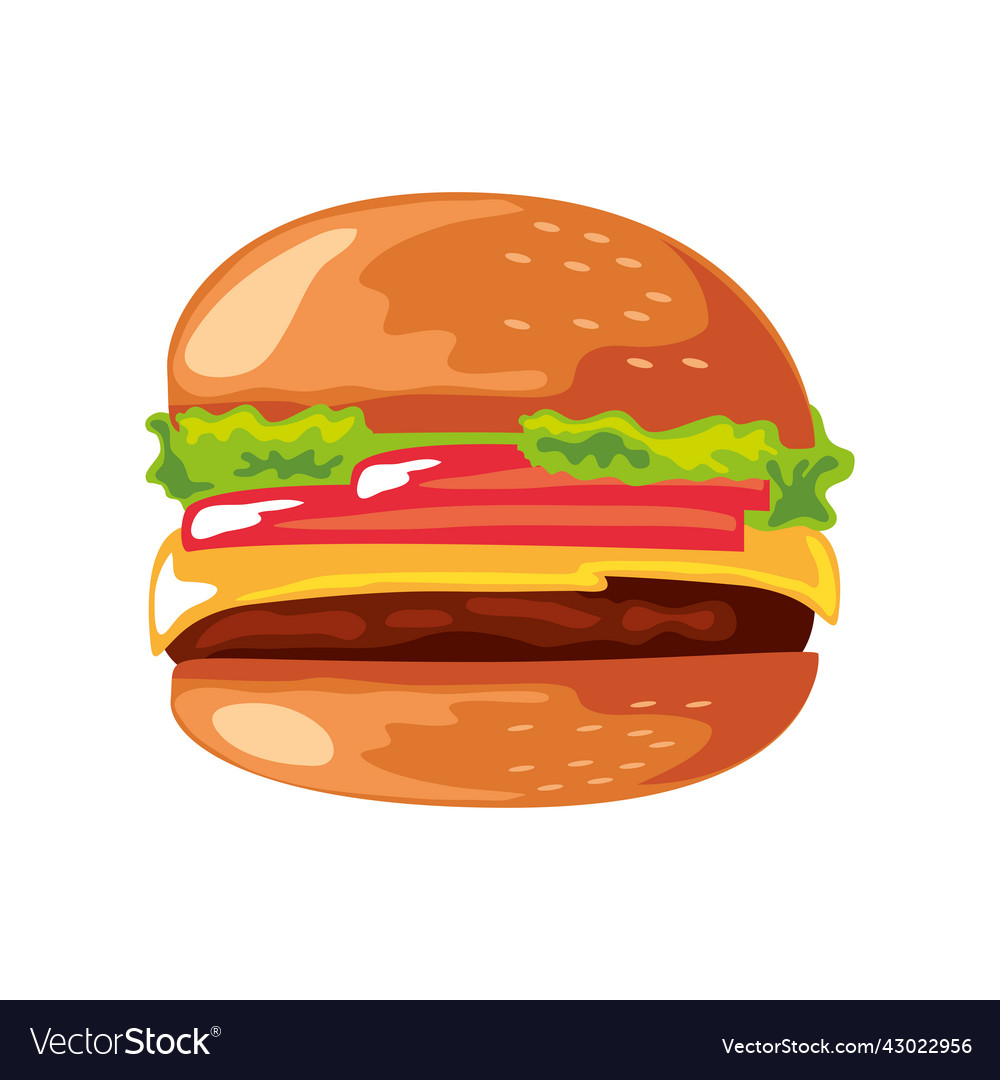 Burger fast food Royalty Free Vector Image - VectorStock