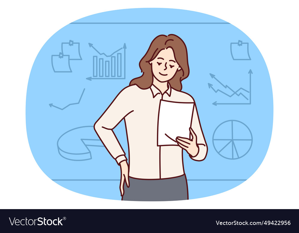 Businesswoman make presentation in office