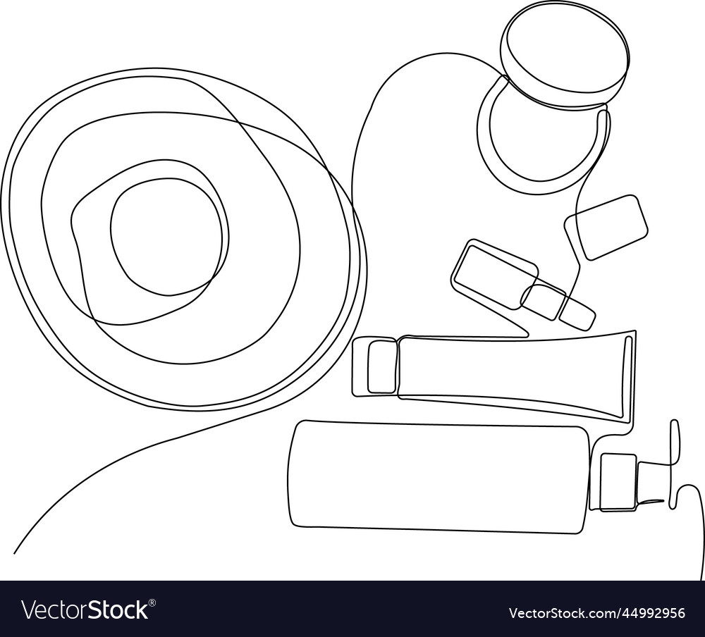 Continuous drawing of one line of top view Vector Image