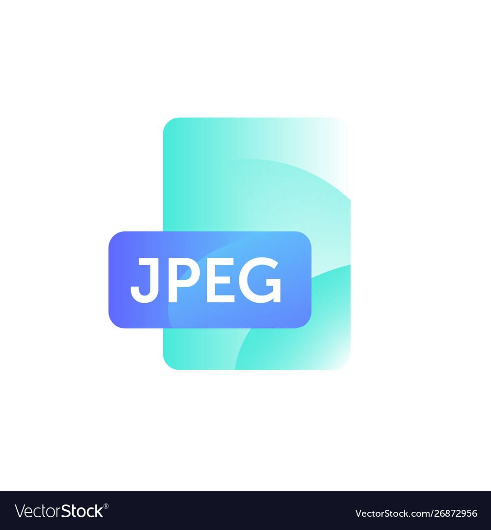 Jpeg Format Icon Gradient flach Stil hell