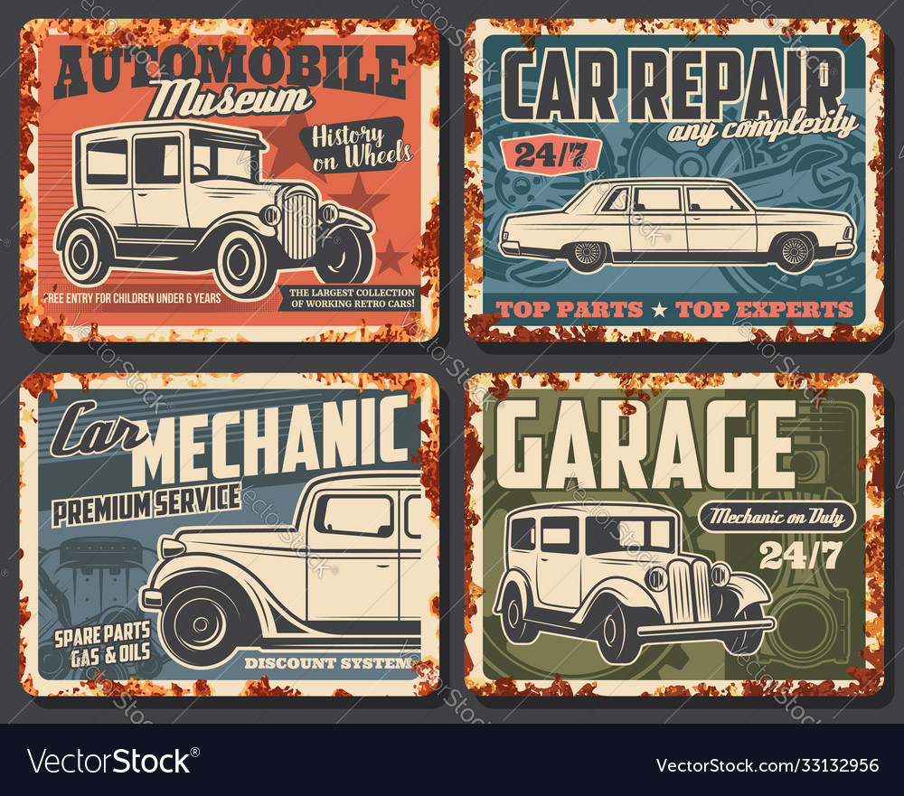 old metal cars