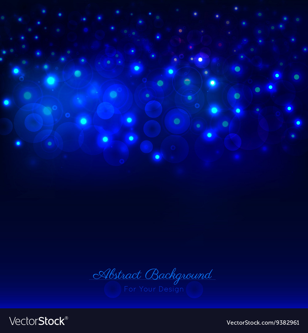 Abstract dark blue background with bokeh