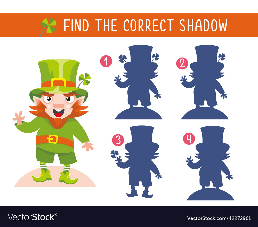 Find correct shadow game for children activity Vector Image