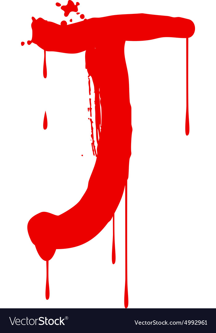 Wet paint font type Royalty Free Vector Image VectorStock