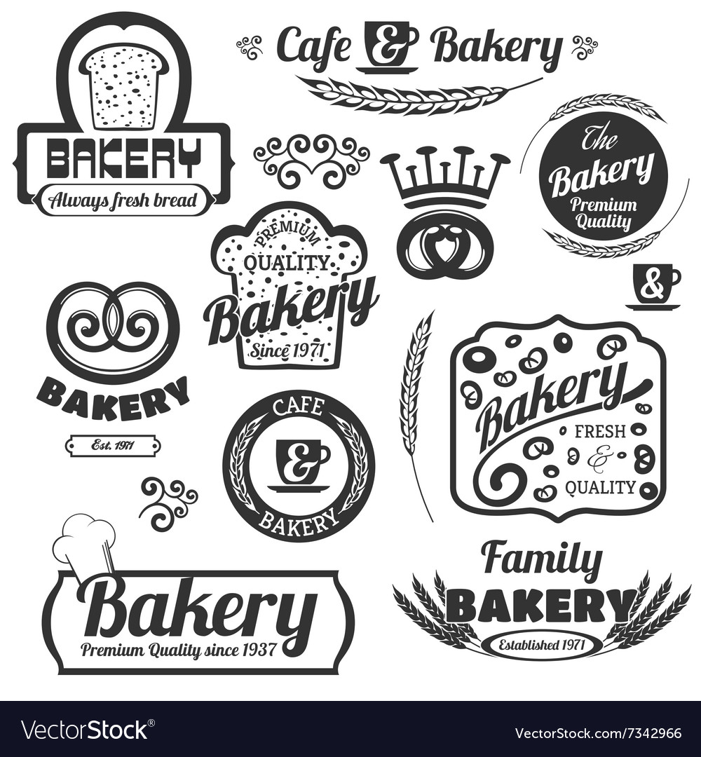 Bakery labels set Royalty Free Vector Image - VectorStock