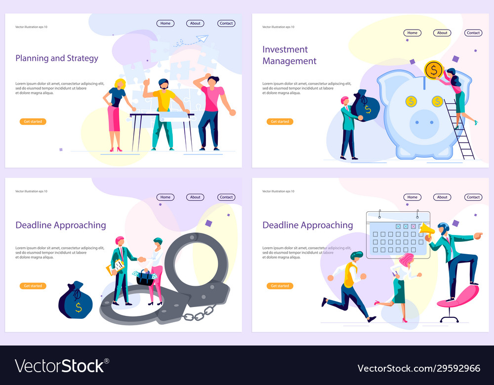 Business people landing page