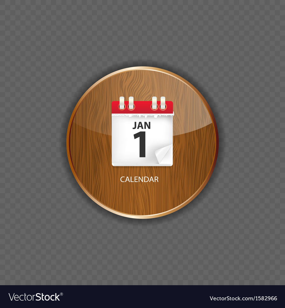 Calendar wood application icons