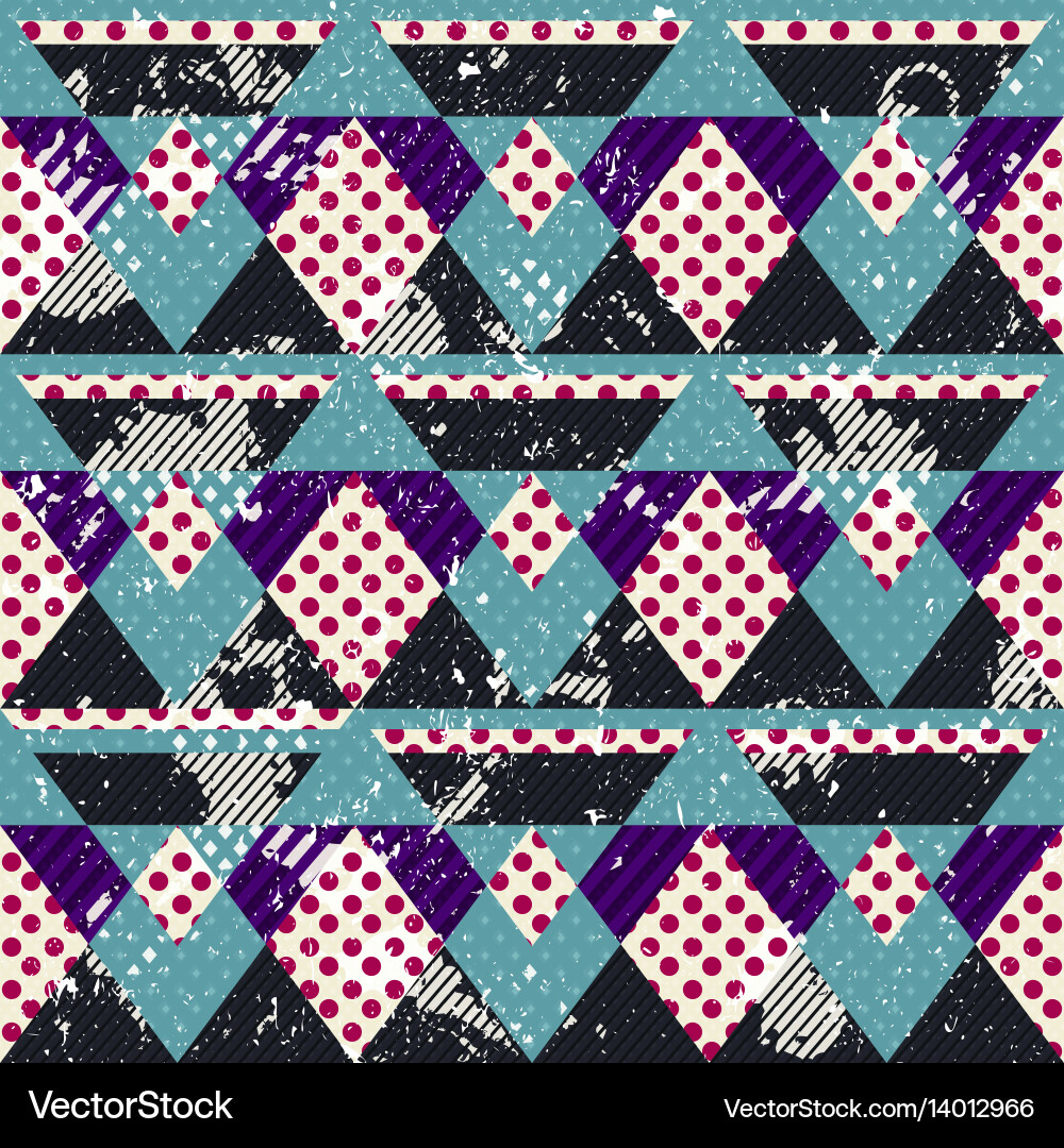Fabric seamless pattern with grunge effect Vector Image