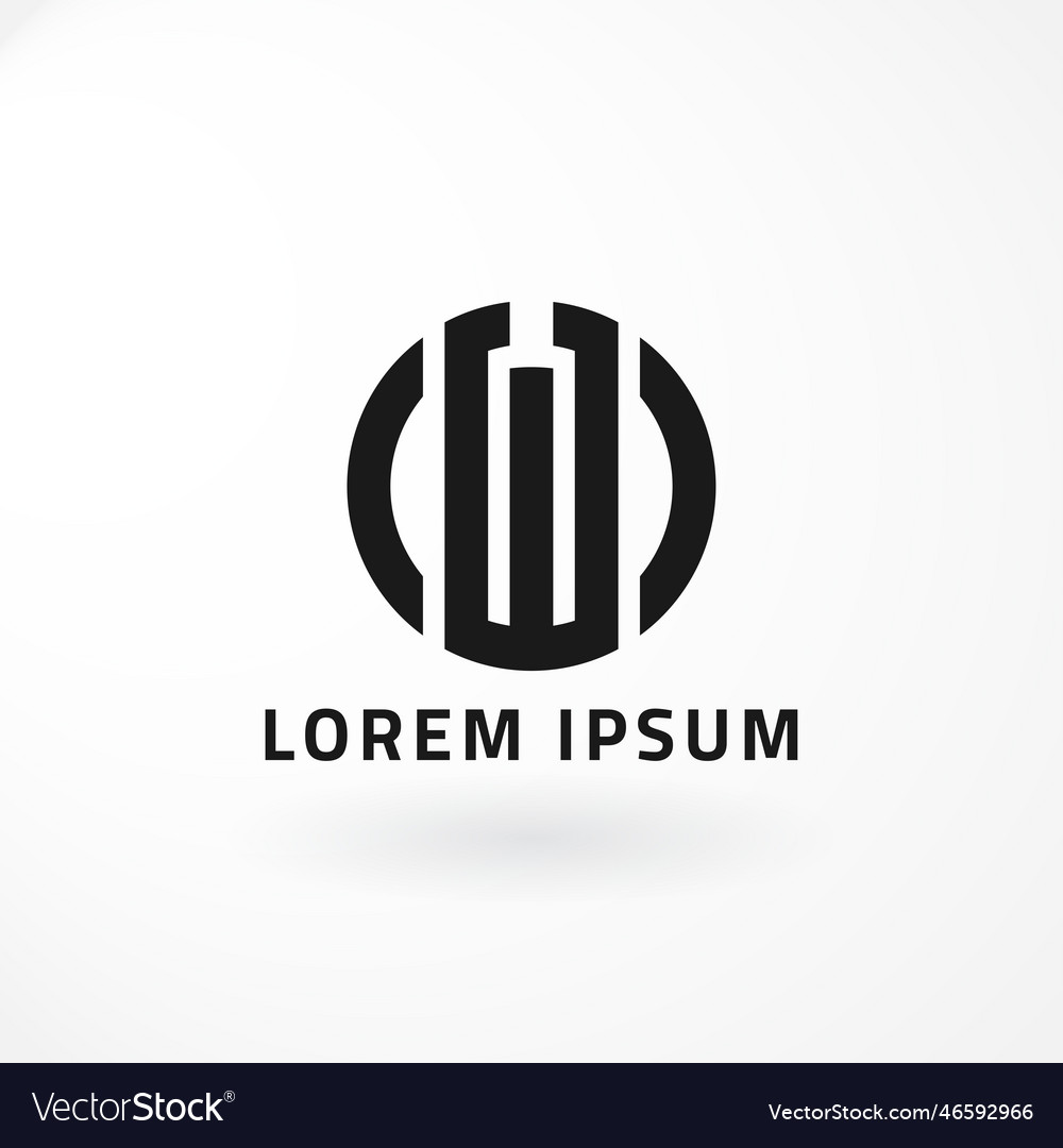 Logo - monogram design with combination letter w Vector Image