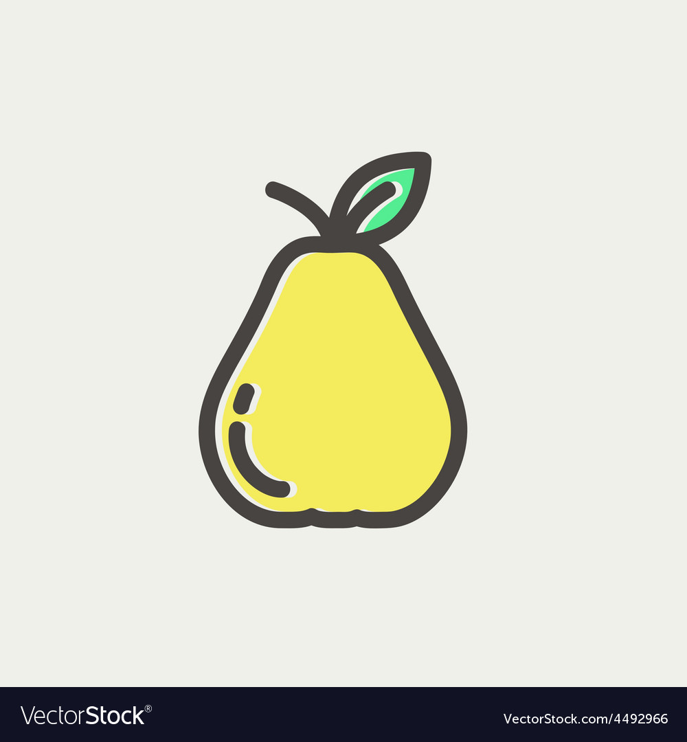 Pear Dünne Linie Icon