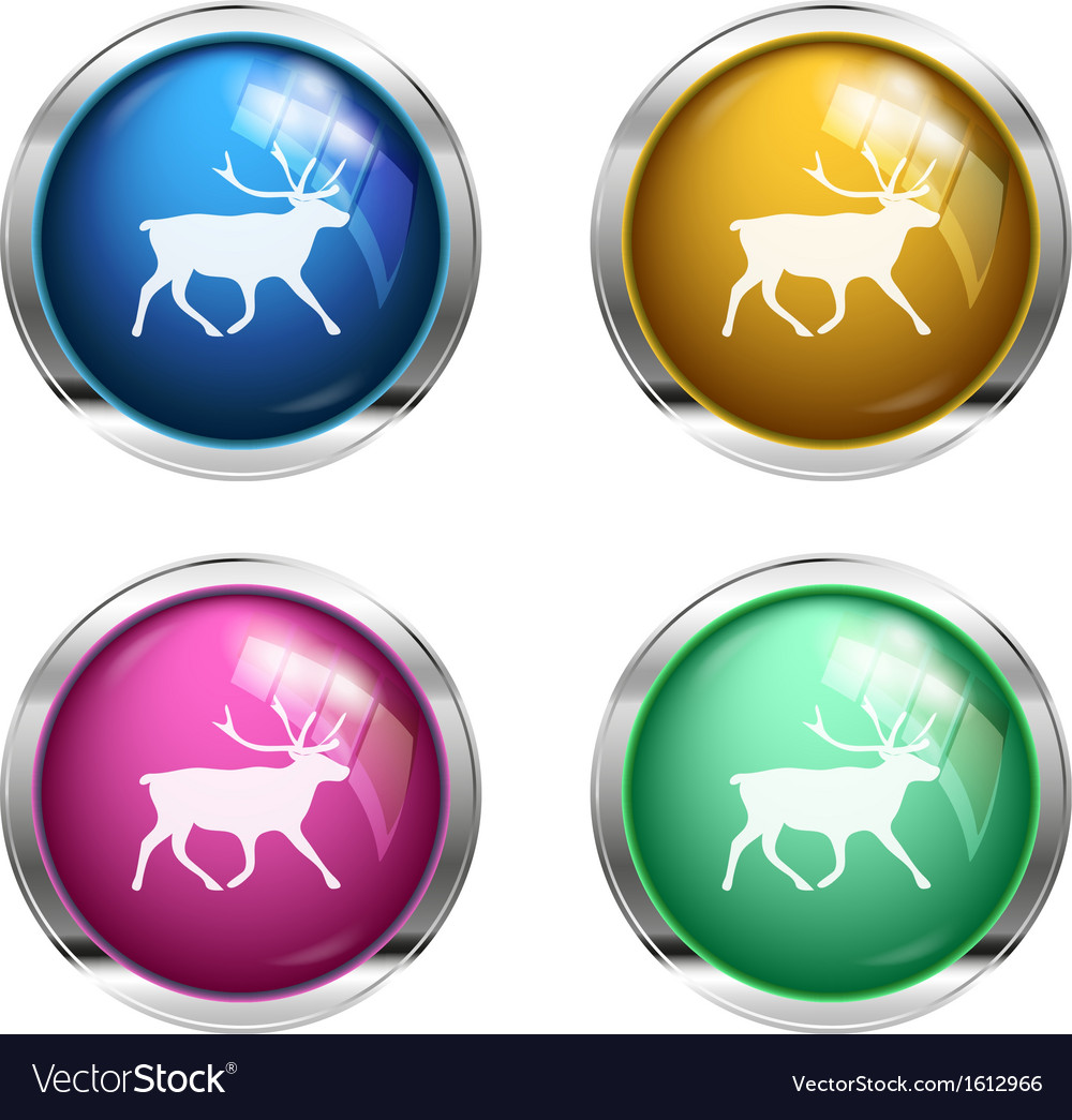 Reindeer buttons Royalty Free Vector Image - VectorStock