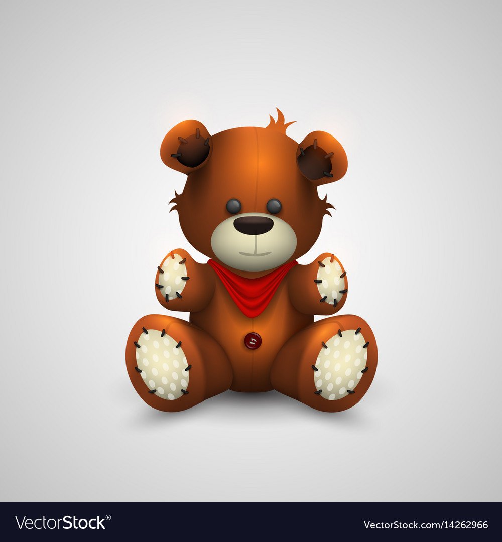 Teddy bear on a white background