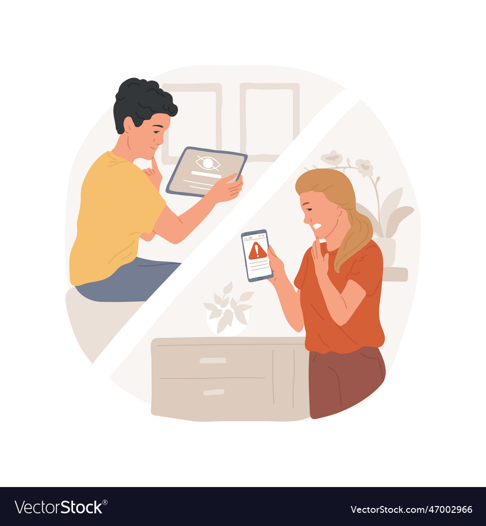 Violence parental alert isolated cartoon Vector Image