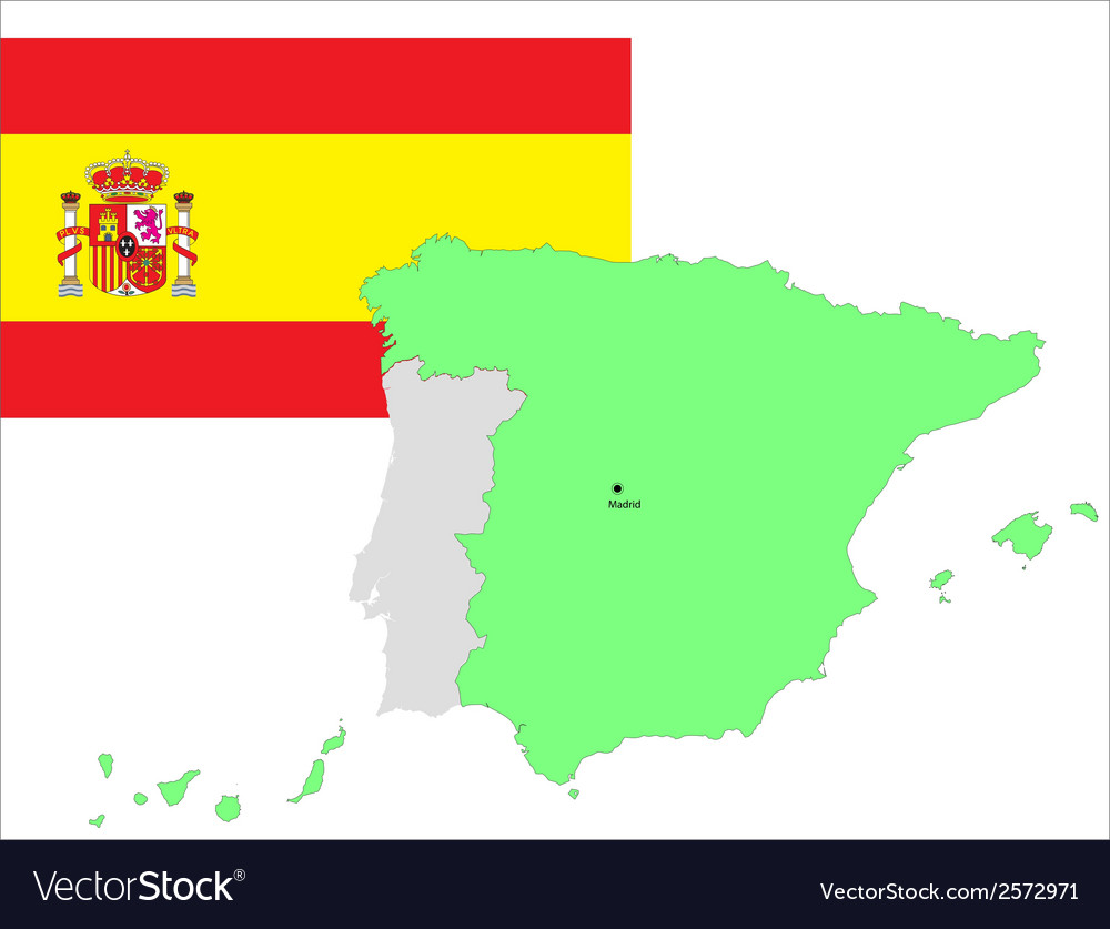 6146 spaine map and flag