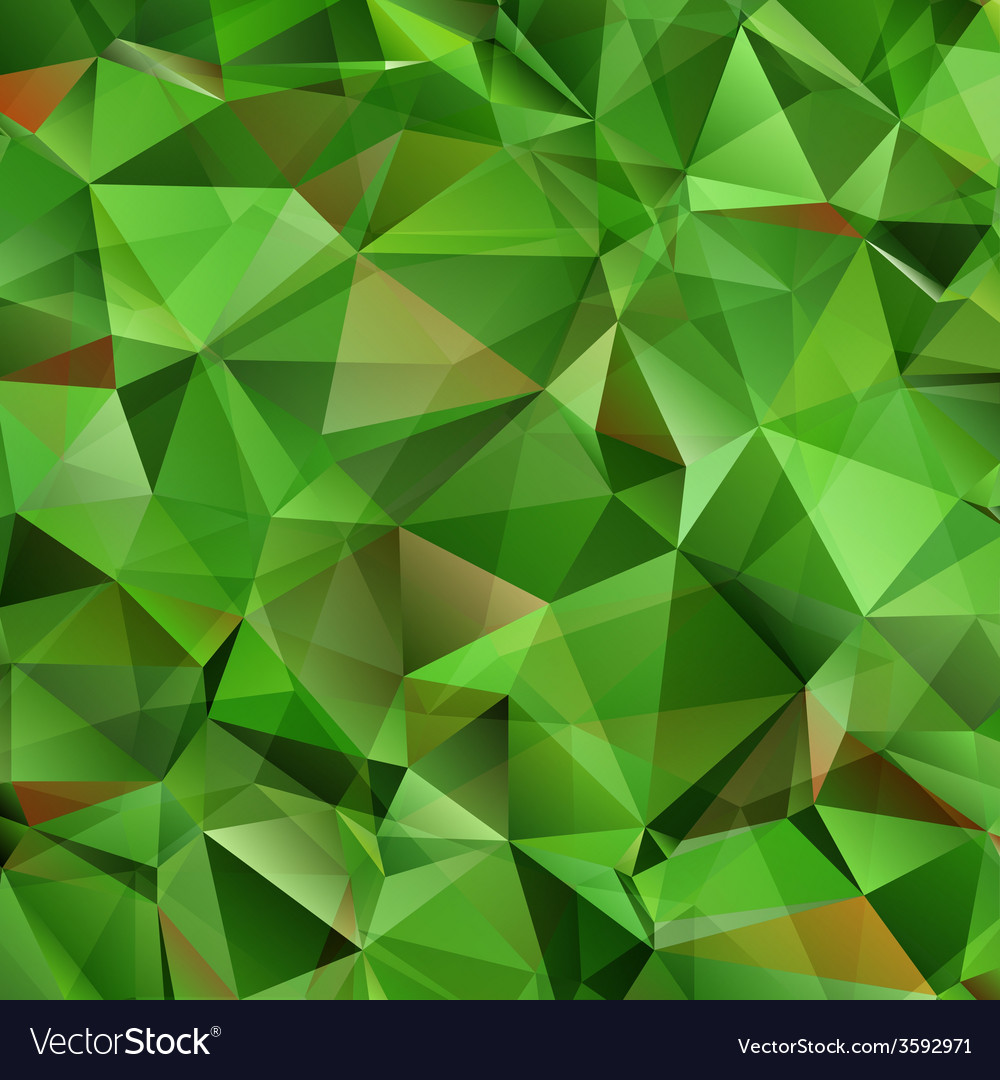 Abstract green triangle background Royalty Free Vector Image