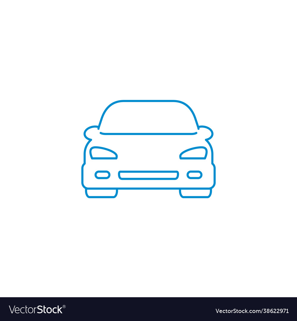 Car line icon for web mobile and infographics