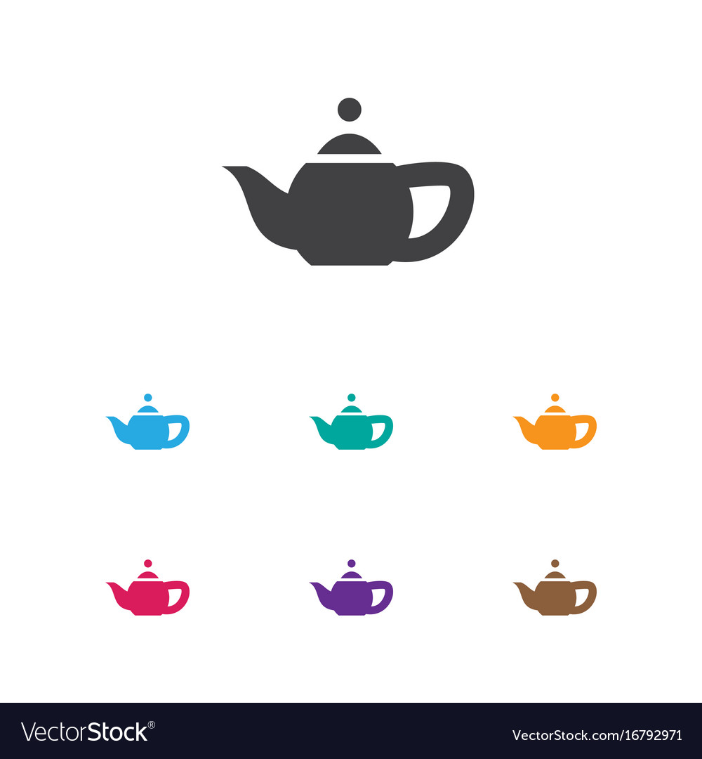 Cook symbol on teapot icon Royalty Free Vector Image