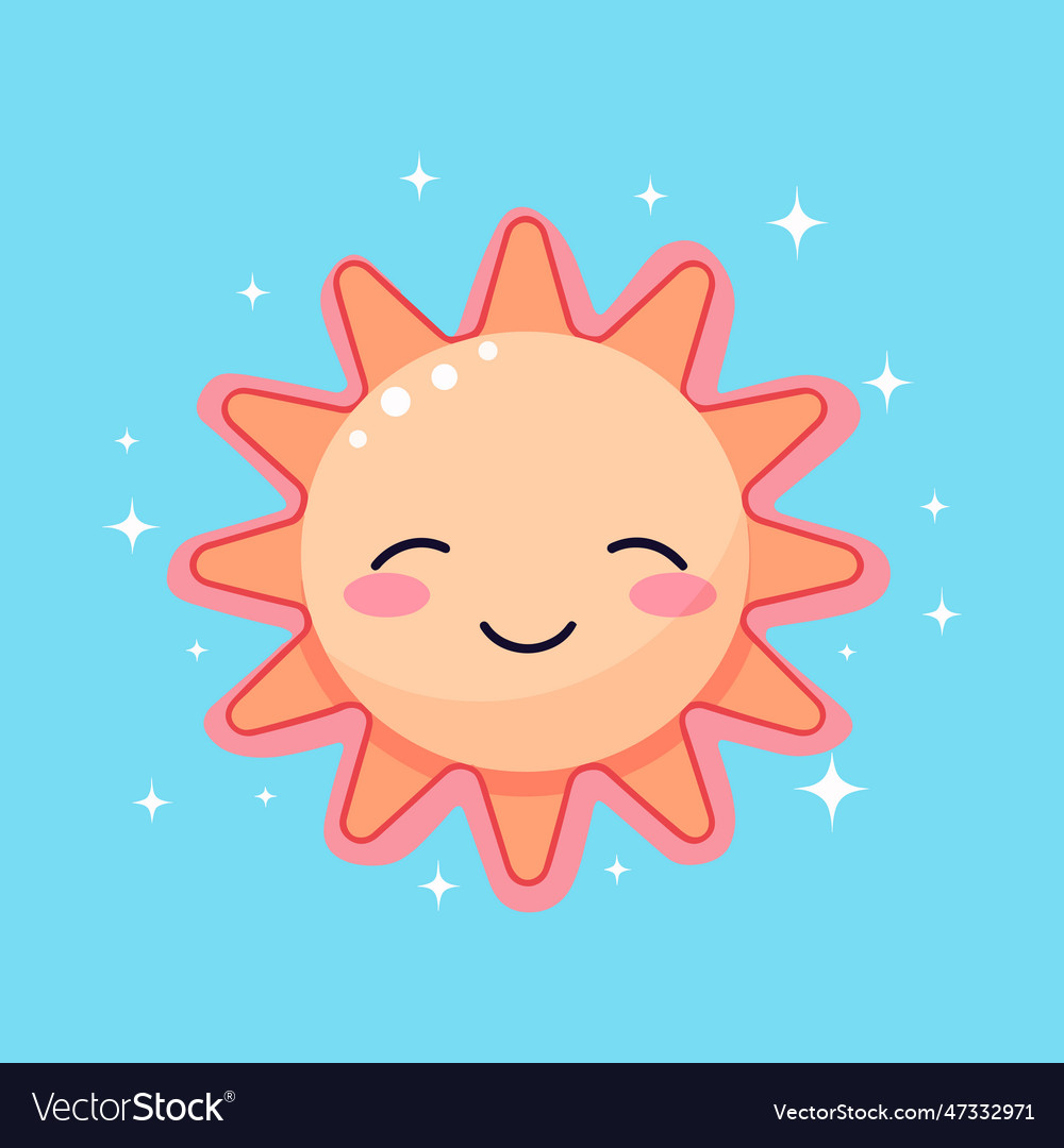 Cute sun in boho style in pastel colors Royalty Free Vector