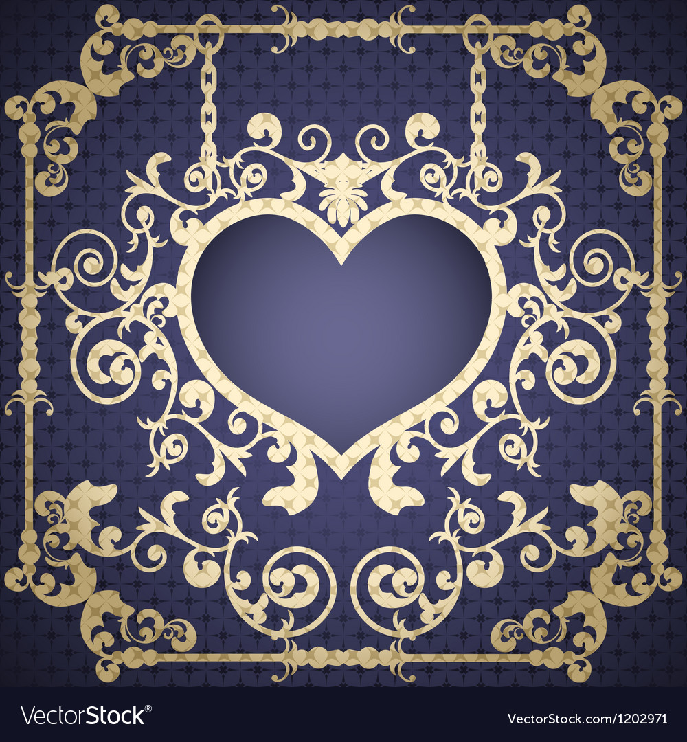 Retro paper background with floral ornament Vector Image