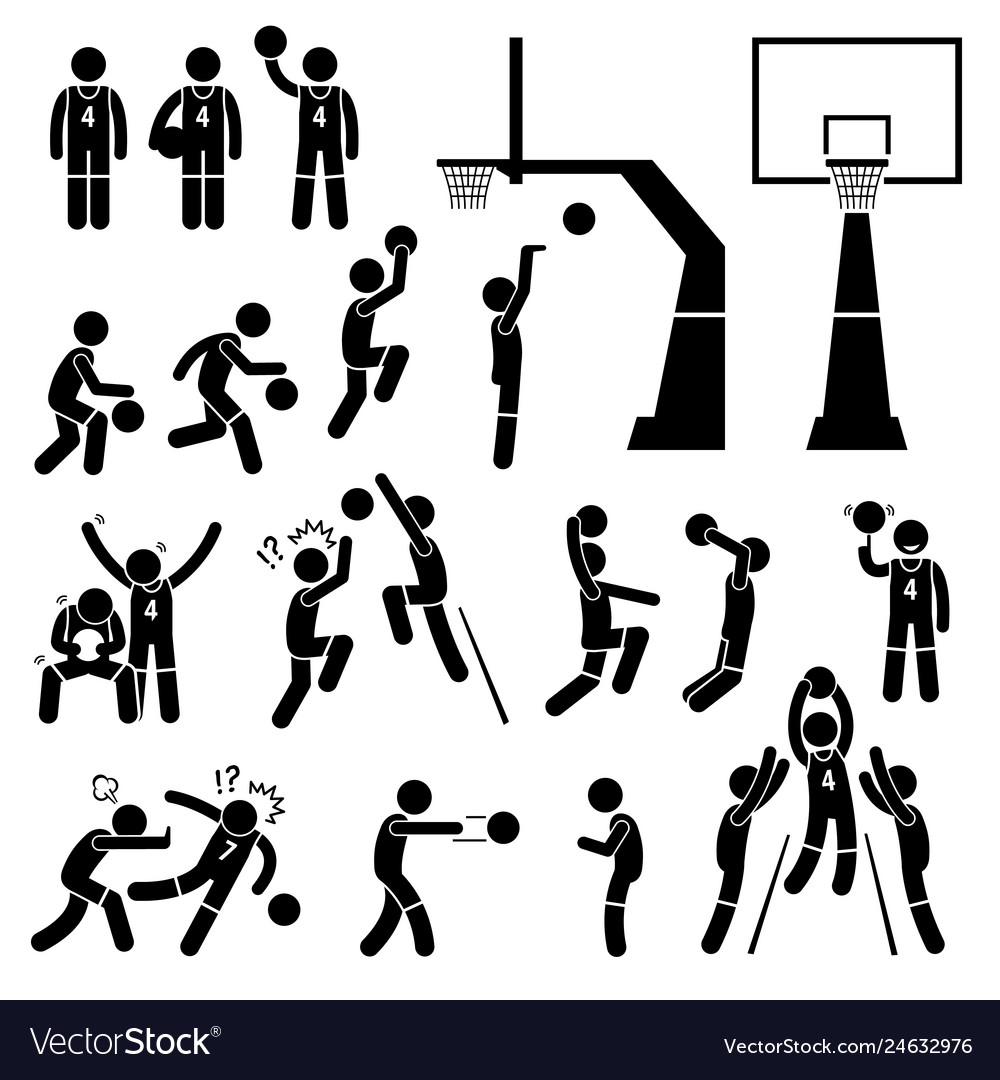 Basketball Dunk Line Drawing Vector Images (over 150)