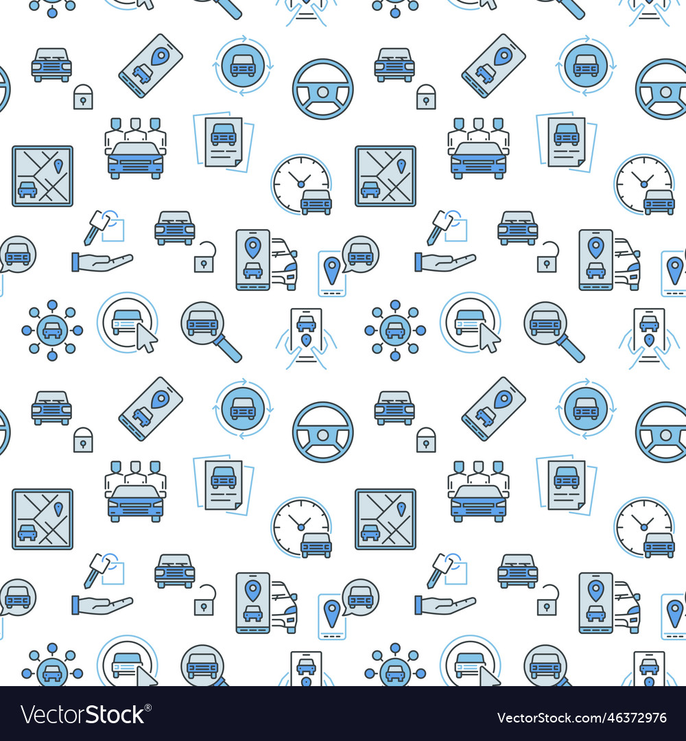 Carsharing Carpooling blau kreativ nahtlos