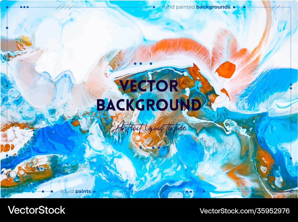 Fluid art texture abstract background Royalty Free Vector