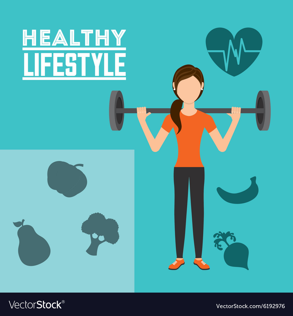 Healthy lifestyle Royalty Free Vector Image - VectorStock