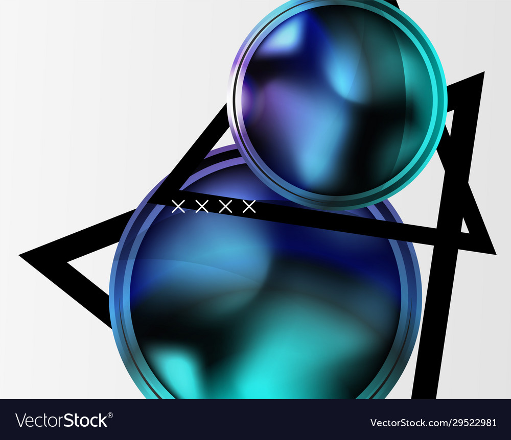 Abstract background - glossy glass bubbles Vector Image