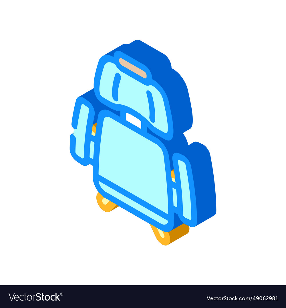 Computer chair top view isometric icon