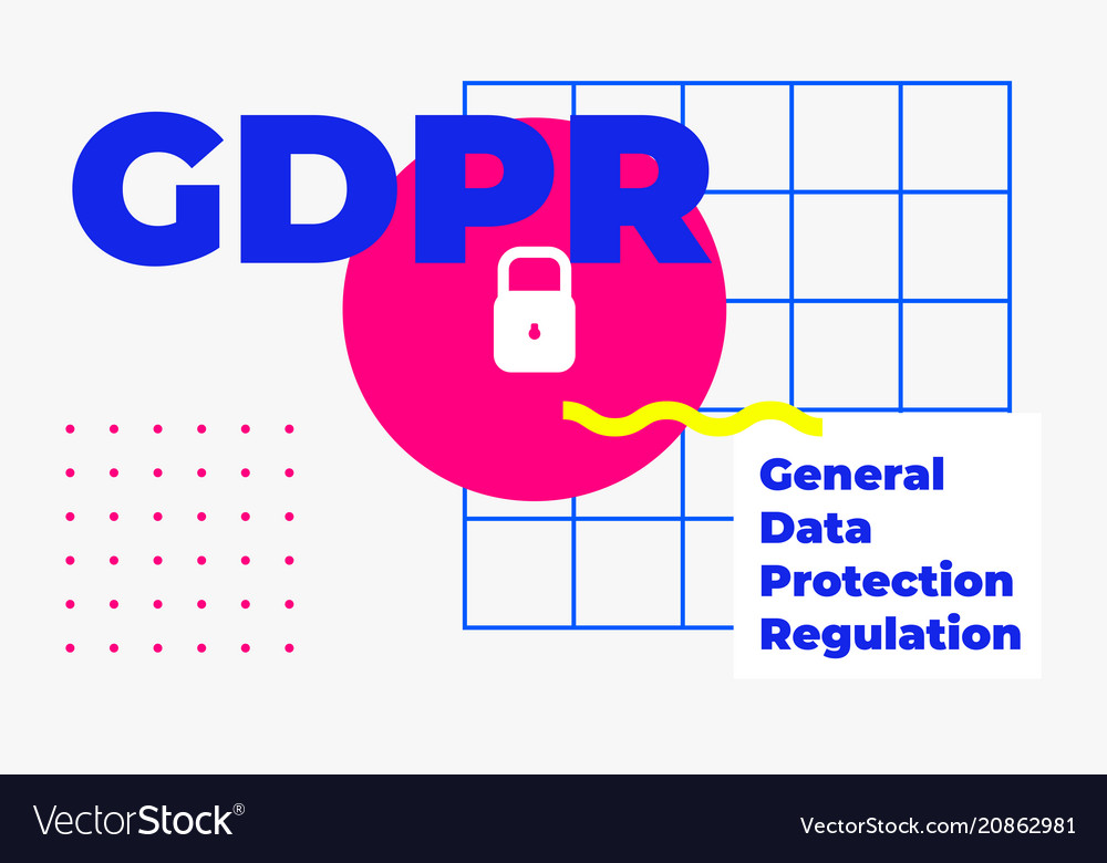 General data protection regulation abstract Vector Image
