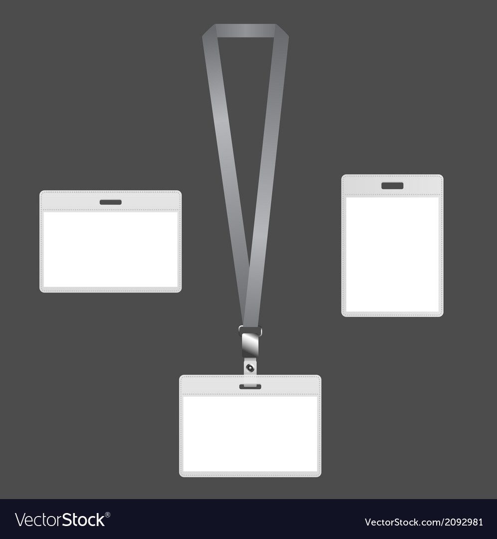 Lanyard badges Royalty Free Vector Image - VectorStock