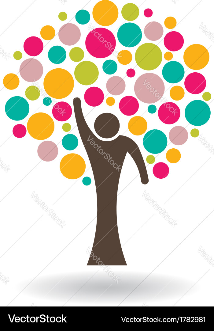 People circle tree Royalty Free Vector Image - VectorStock