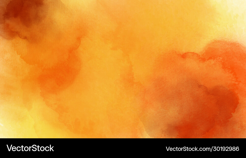 Abstract watercolor yellow orange for background Vector Image