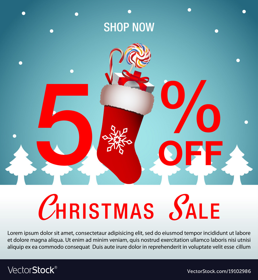Christmas sale background Royalty Free Vector Image