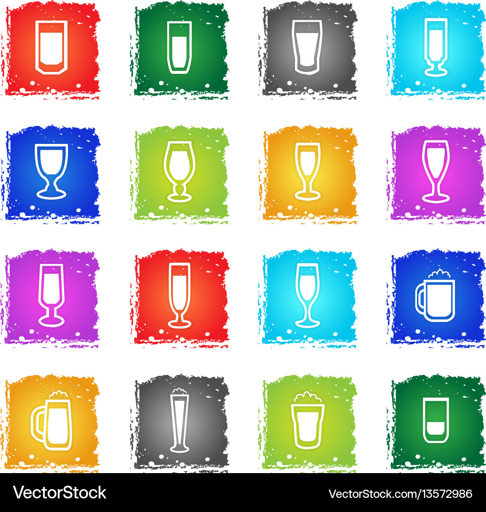 Glasses icon set Royalty Free Vector Image - VectorStock