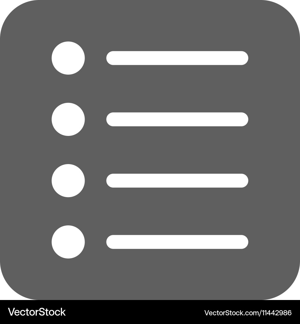 Items flat squared icon Royalty Free Vector Image