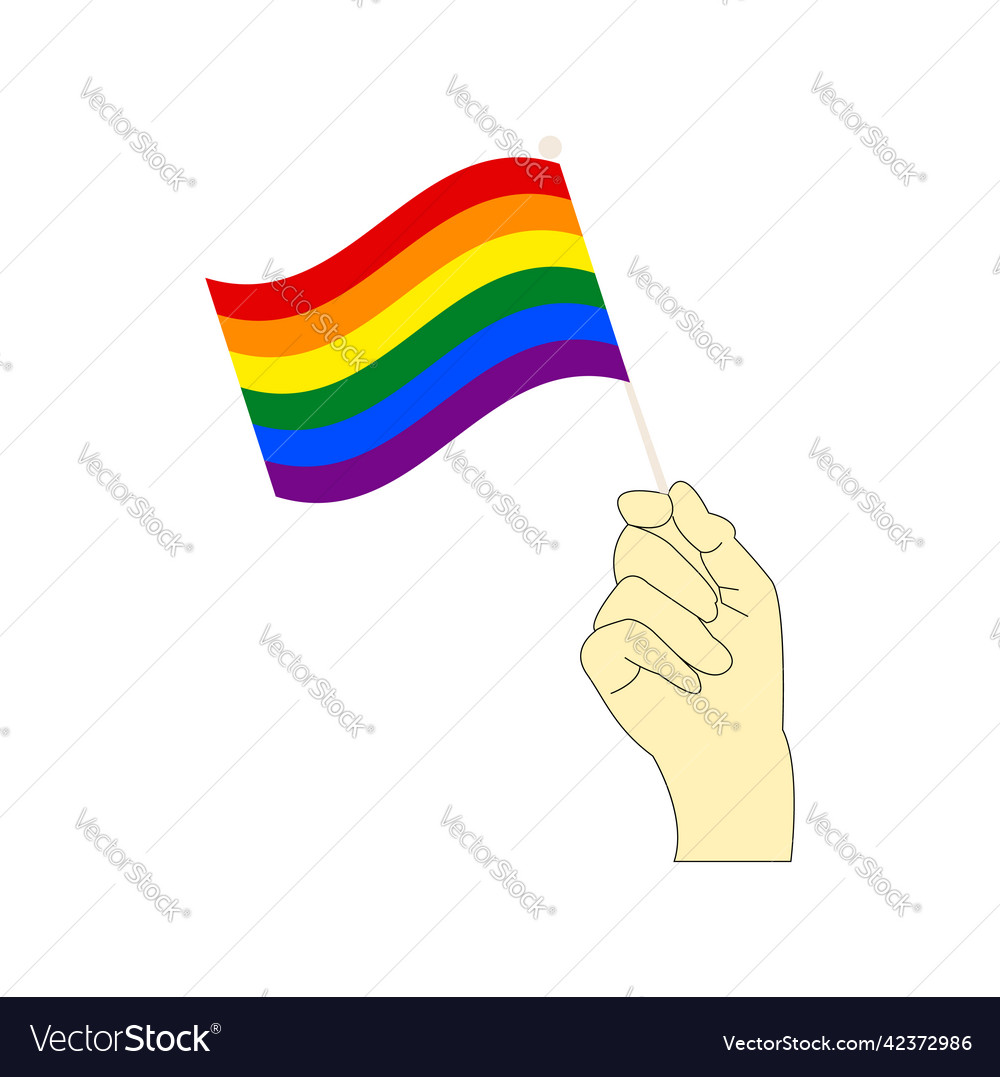 Lgbt flag on white background Royalty Free Vector Image