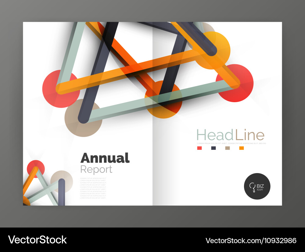 Molecule annual report Royalty Free Vector Image