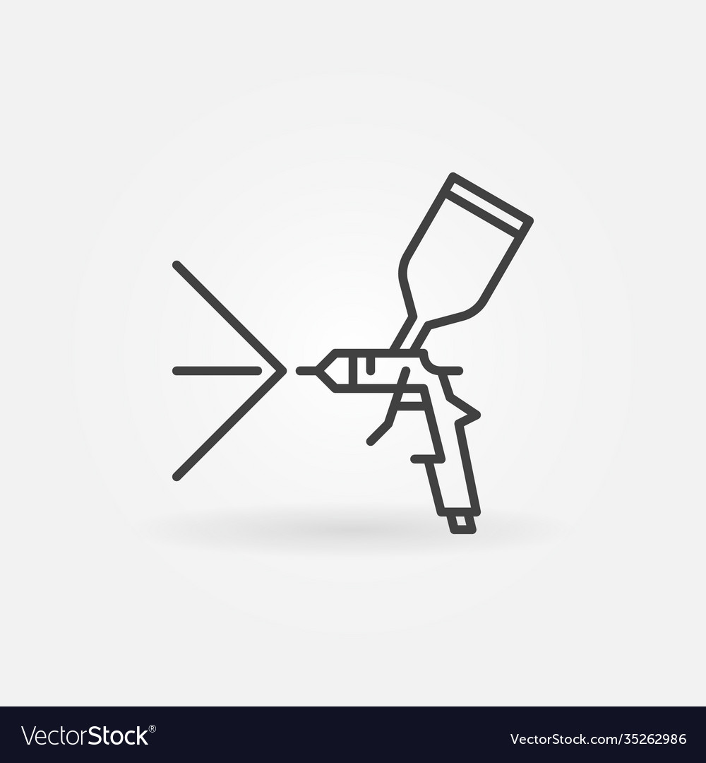 Paint sprayer or spray gun linear concept Vector Image