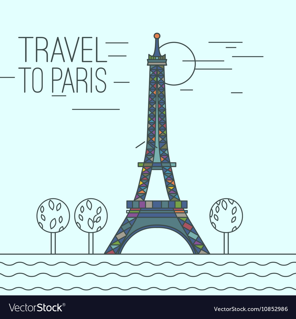 Paris sights 09 Royalty Free Vector Image - VectorStock