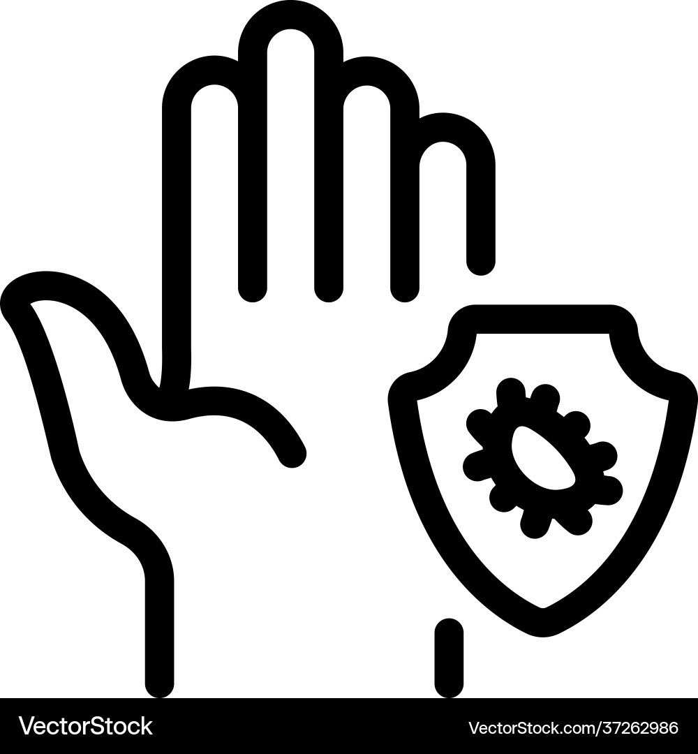 Protected hand Royalty Free Vector Image - VectorStock