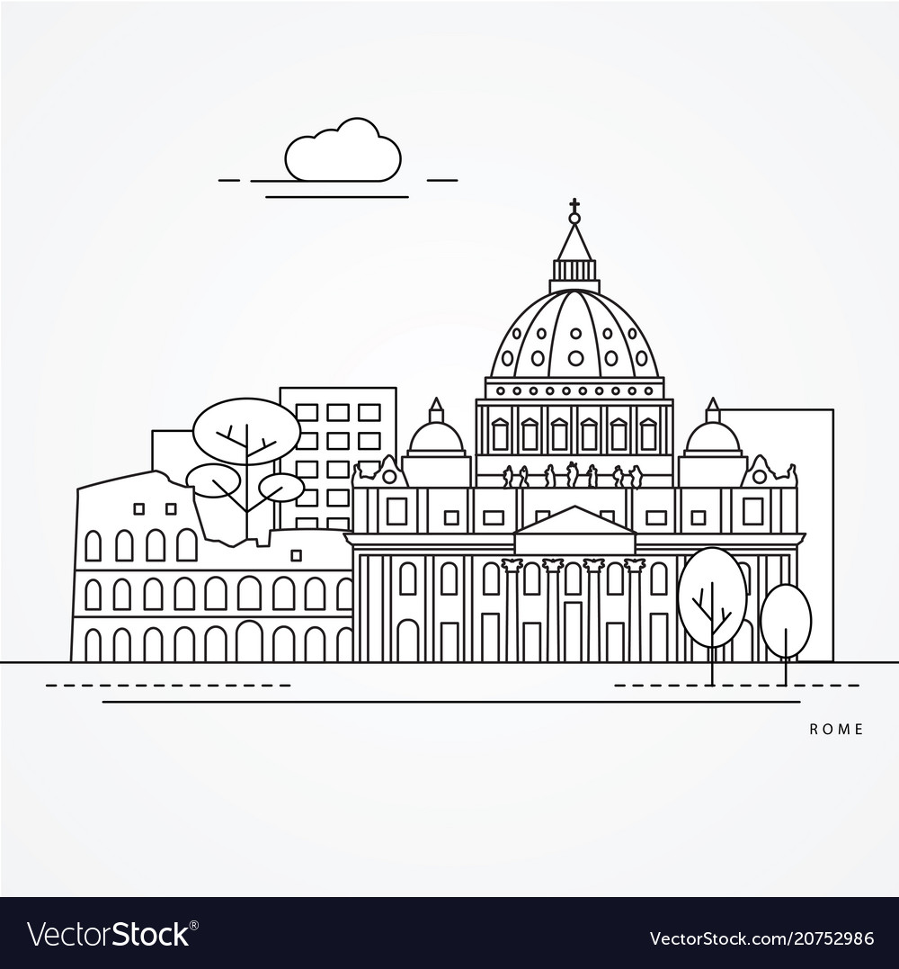 Rome italy Royalty Free Vector Image - VectorStock