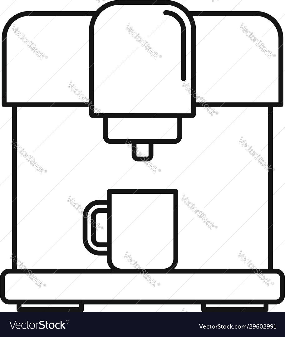 Barista coffee machine icon outline style