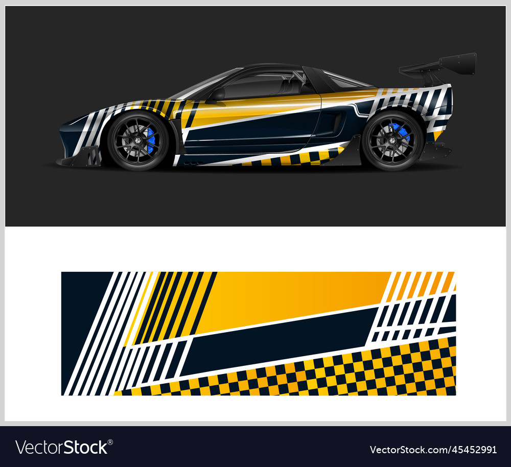 Car decal design kit full Royalty Free Vector Image