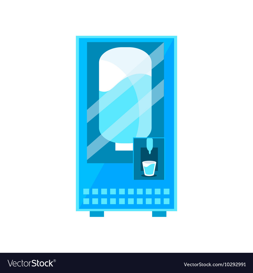 Clean water vending machine design Royalty Free Vector Image