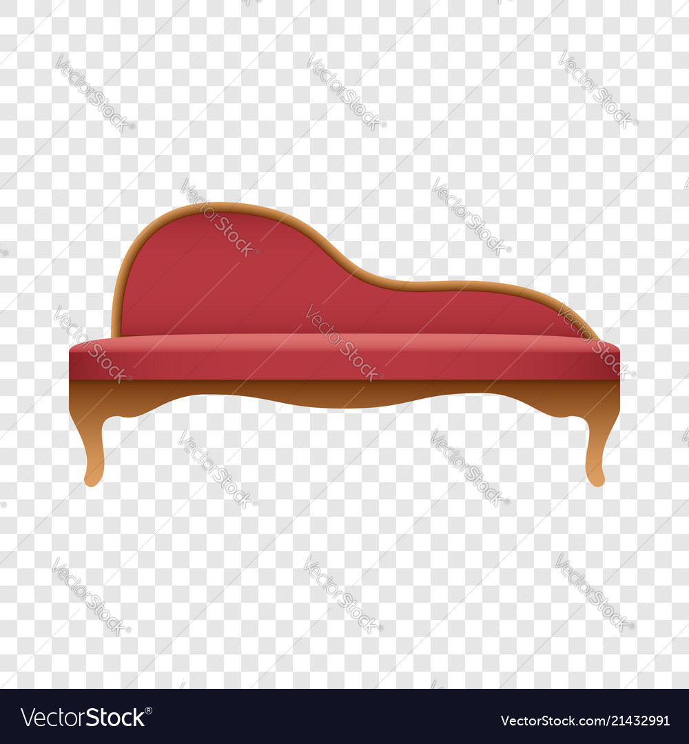 Curved Red Sofa Mockup Realistic Style Royalty Free Vector Curved Red Sofa Mockup Realistic Style