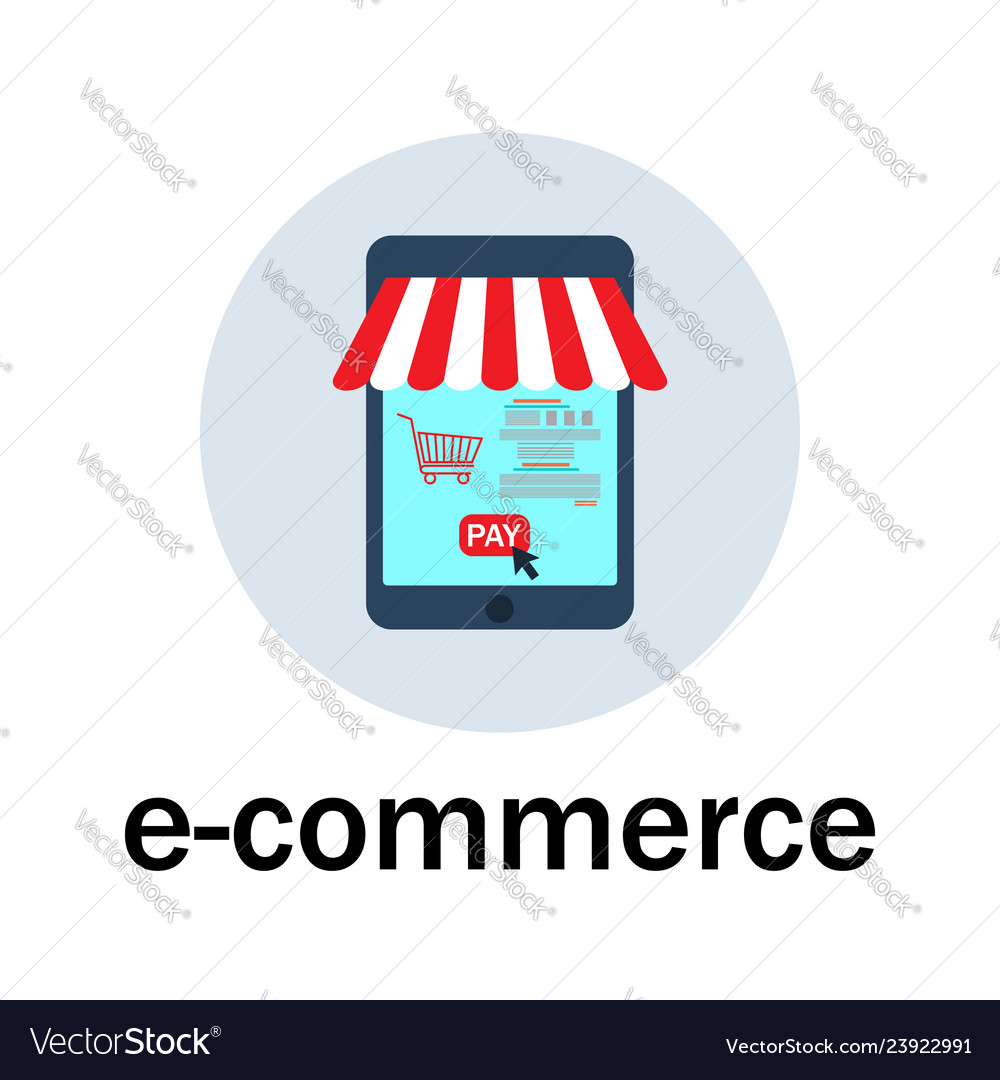 E-commerce and web store icon Royalty Free Vector Image