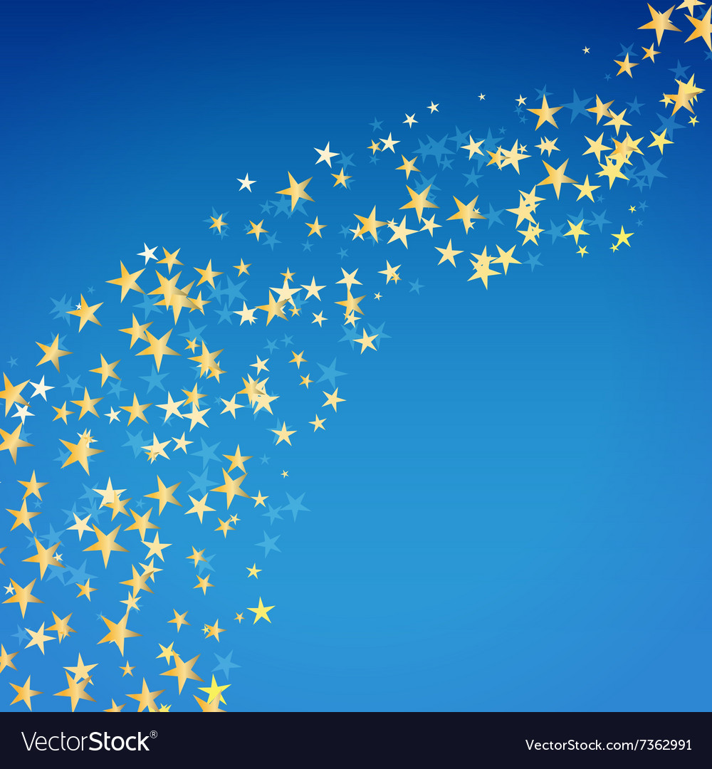 Golden star flowing background